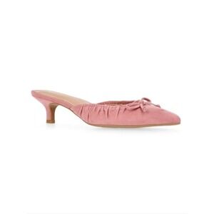 Time & Tru Faux Suede Kitten Heel Mules Pink Size 9
